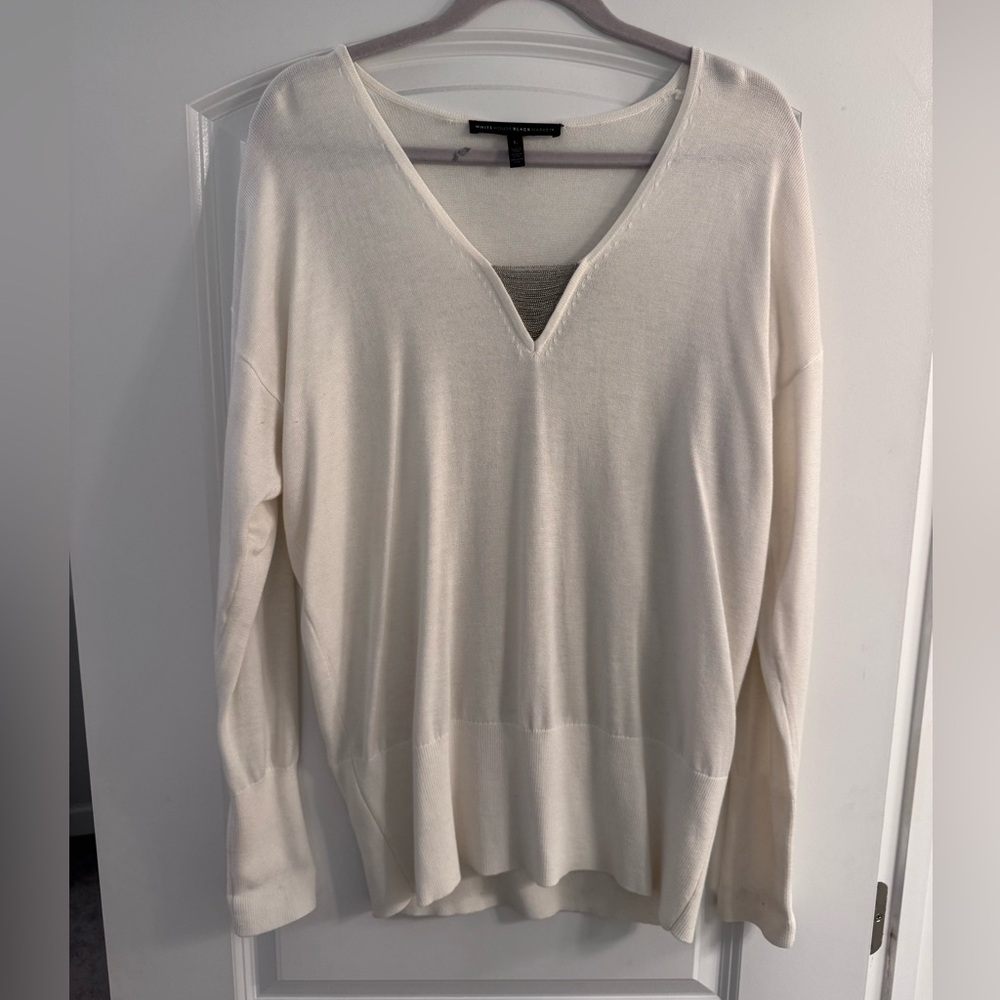 Cream V-Neck Sweater